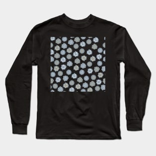 Hand Drawn Abstract Circles and Flowers Long Sleeve T-Shirt